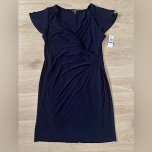 MSK Navy blue Jersey wrap dress